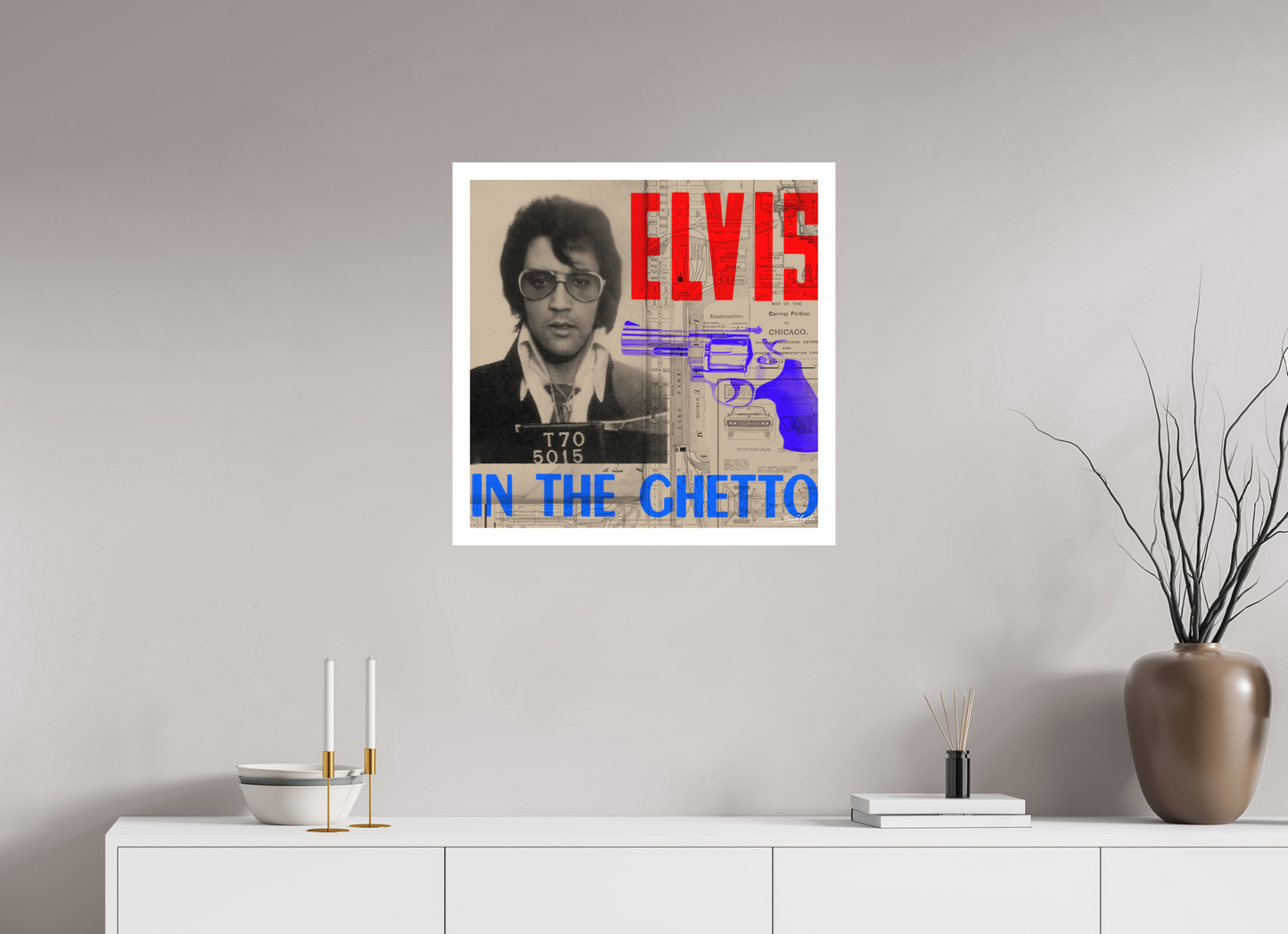 "In The Ghetto" Elvis Presley by artist Louis Sidoli. Available to purchase at Iconic Galleries.