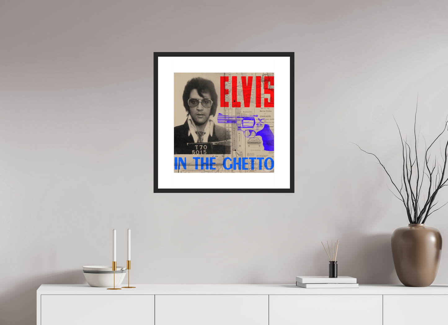"In The Ghetto" Elvis Presley by artist Louis Sidoli. Available to purchase at Iconic Galleries.