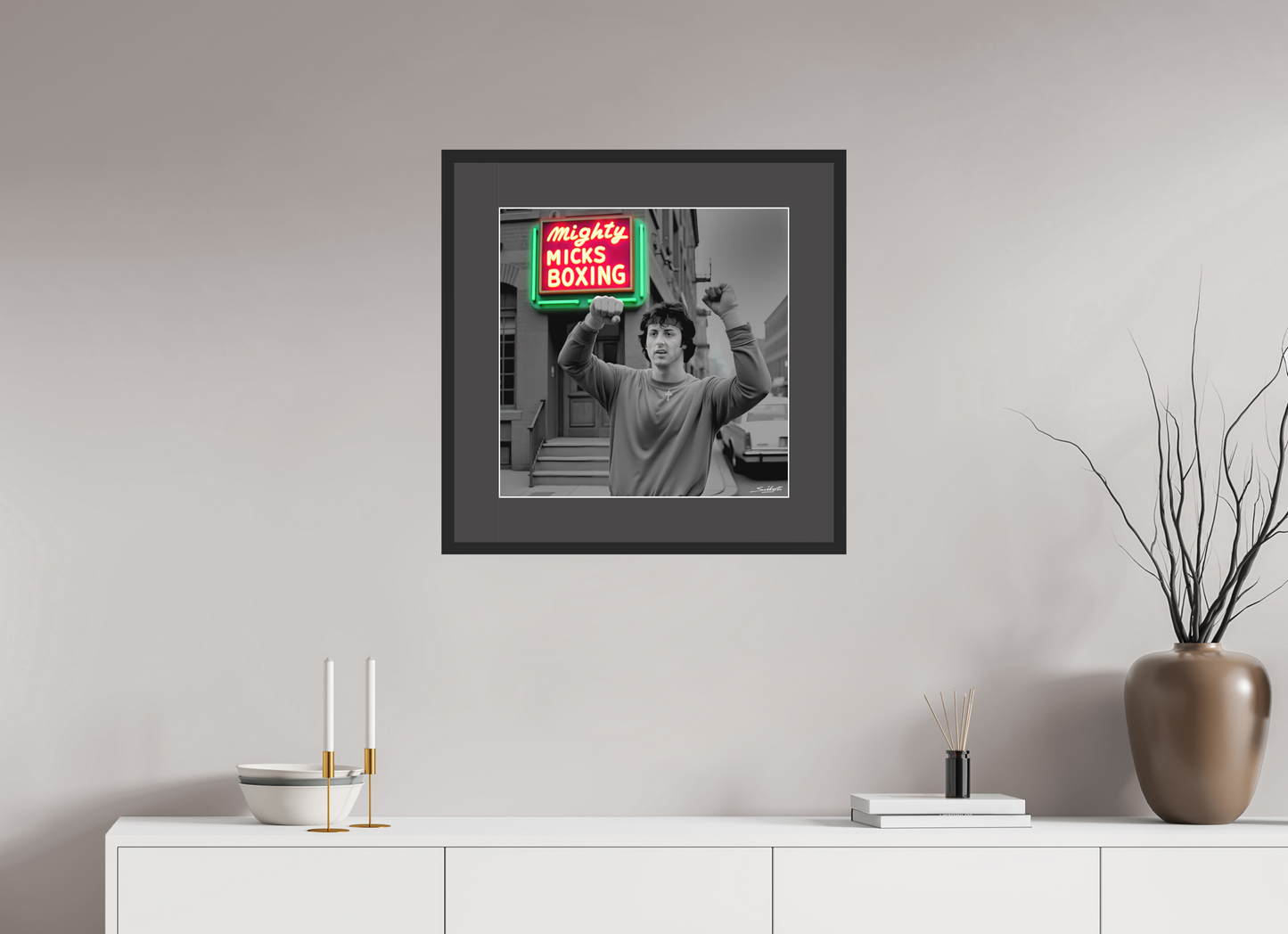 Rocky Balboa ( Sylvester Stallone ) Photographic pop-art print by artist Louis Sidoli. Available to purchase at Iconic Galleries.