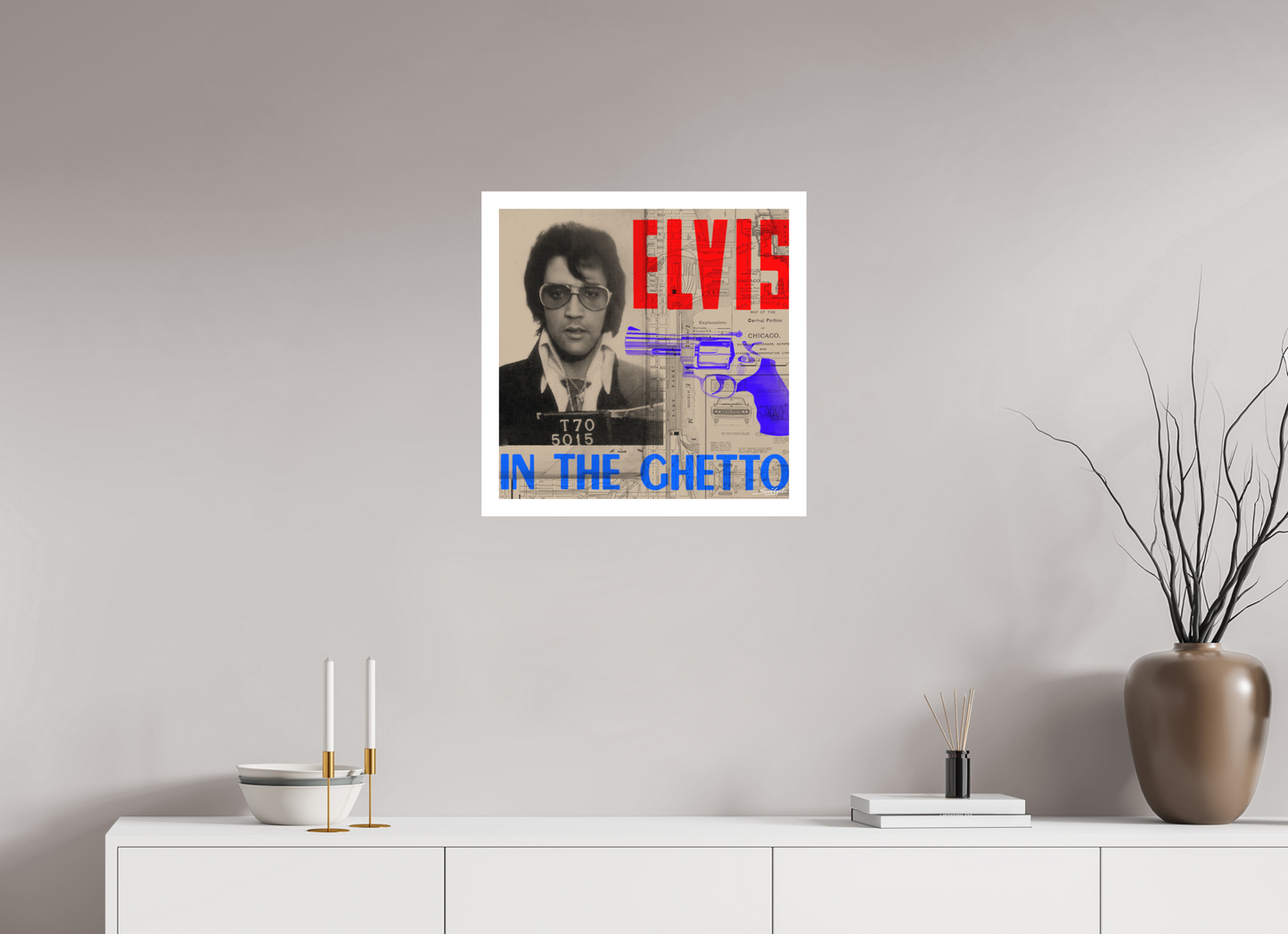 "In The Ghetto" Elvis Presley by artist Louis Sidoli. Available to purchase at Iconic Galleries.