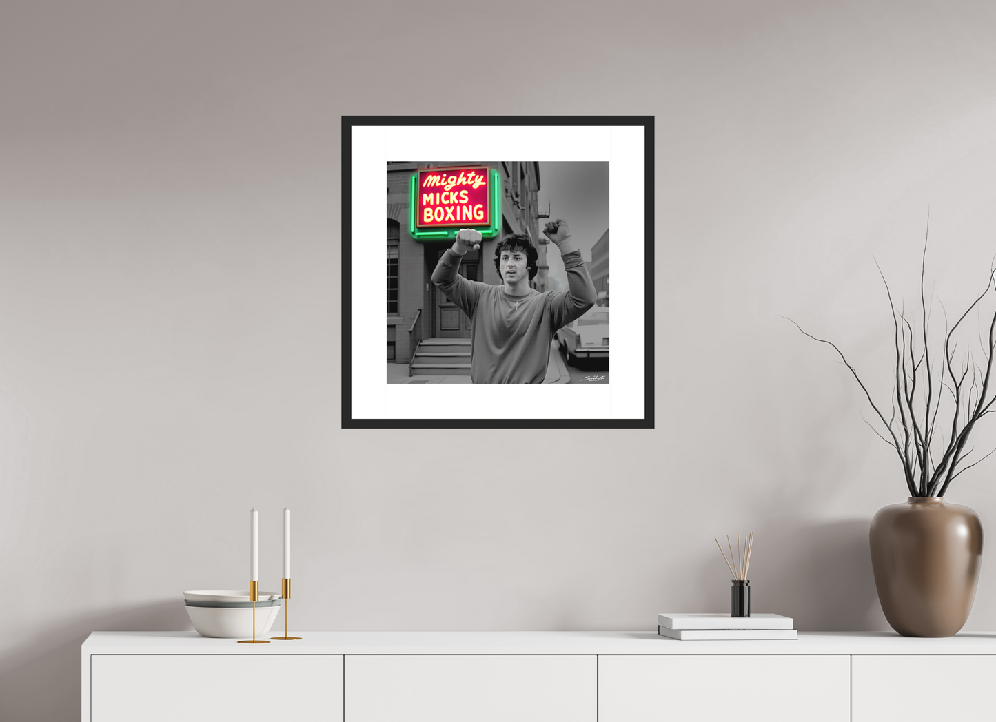 Rocky Balboa ( Sylvester Stallone ) Photographic pop-art print by artist Louis Sidoli. Available to purchase at Iconic Galleries.