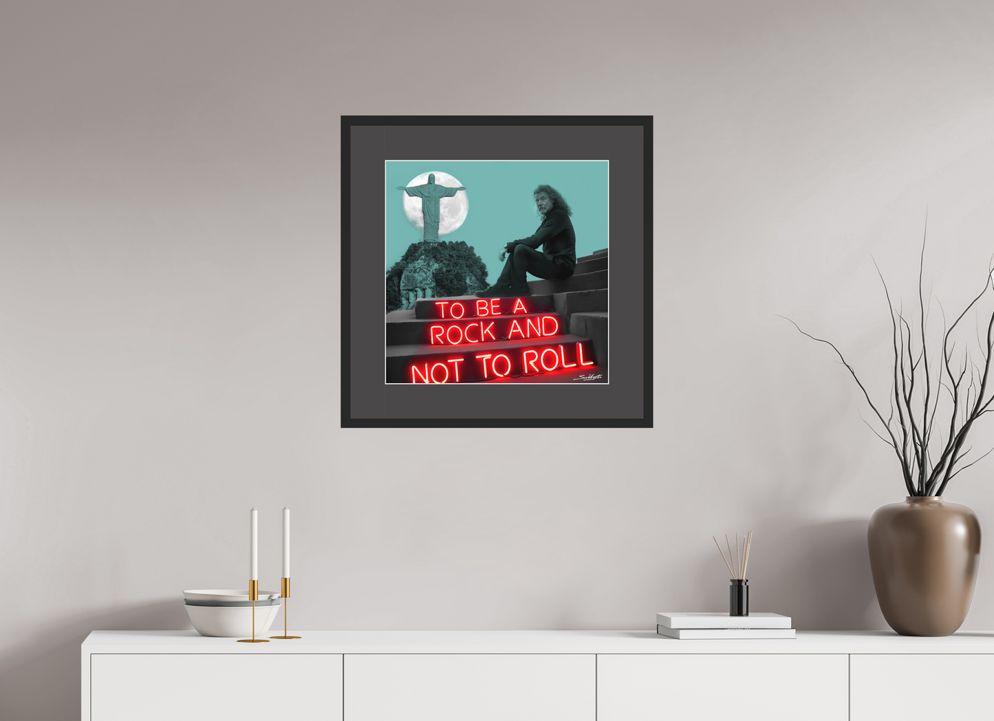 "Stairway to Heaven" Robert Plant / Led Zeppelin print by artist Louis Sidoli. Available to purchase at Iconic Galleries.
