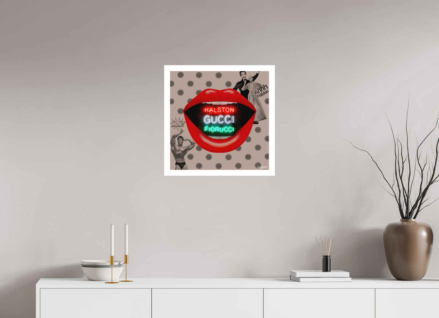 He's The Greatest Dancer ( Halston, Gucci Fiorucci ) - Sister Sledge. Neon print by artist Louis Sidoli. Available to purchase at Iconic Galleries.