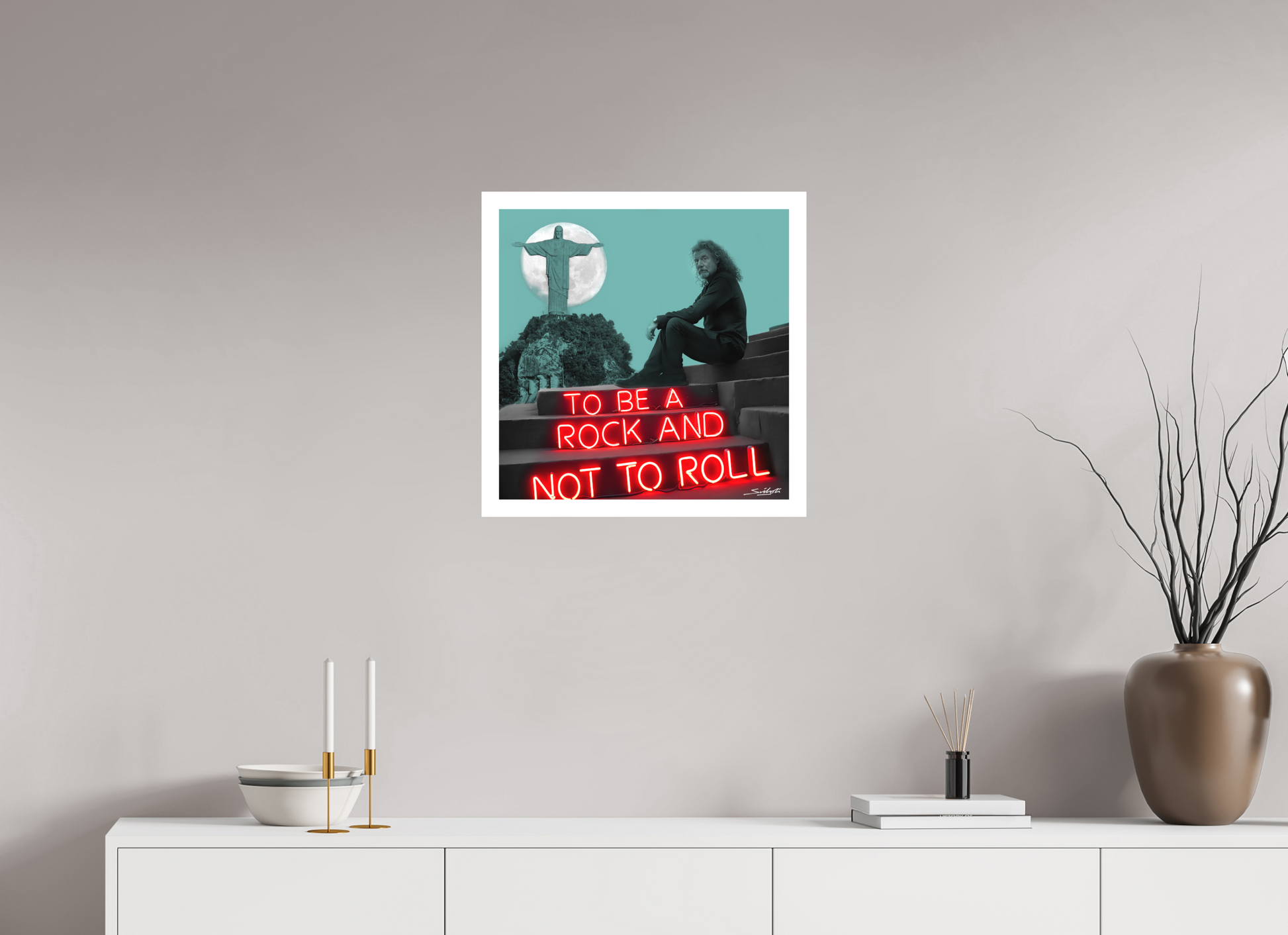 "Stairway to Heaven" Robert Plant / Led Zeppelin print by artist Louis Sidoli. Available to purchase at Iconic Galleries. 