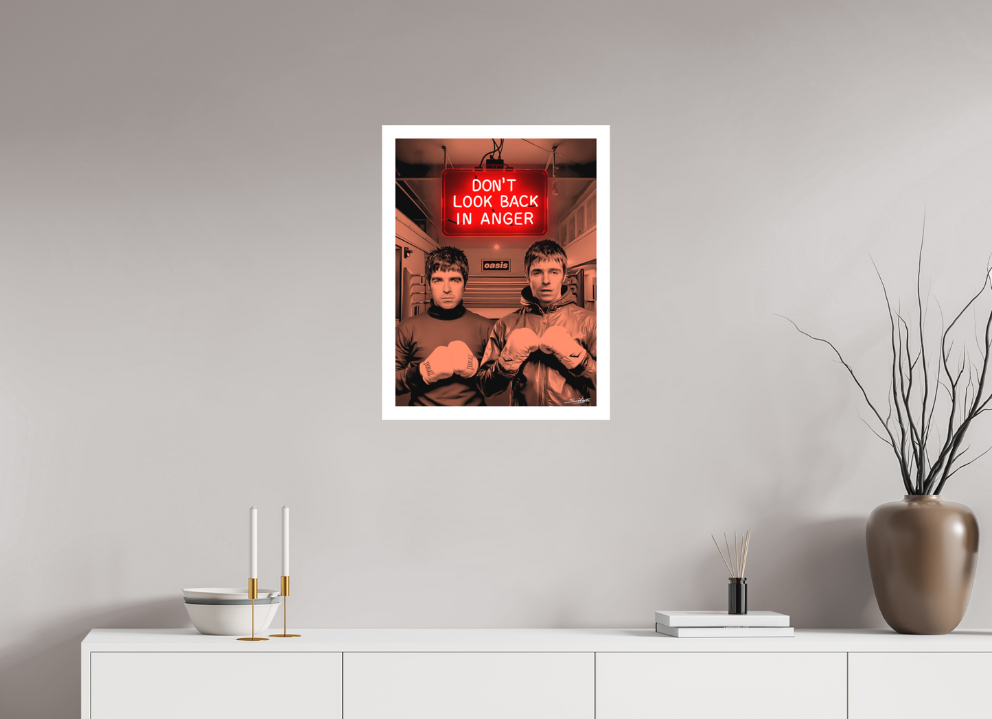 Don't Look Back In Anger (Oasis) Photographic pop-art print by artist Louis Sidoli. Available to purchase at Iconic Galleries. 
