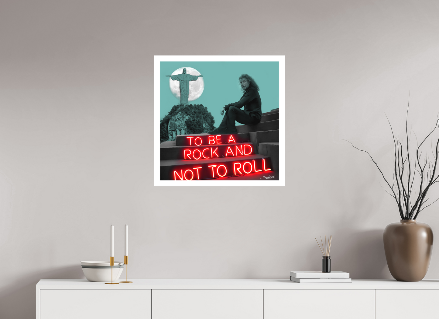 "Stairway to Heaven" Robert Plant / Led Zeppelin print by artist Louis Sidoli. Available to purchase at Iconic Galleries. 