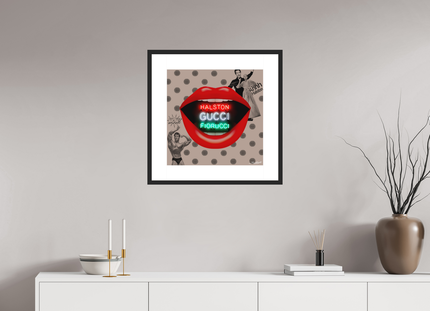 He's The Greatest Dancer ( Halston, Gucci Fiorucci ) - Sister Sledge. Neon print by artist Louis Sidoli. Available to purchase at Iconic Galleries.