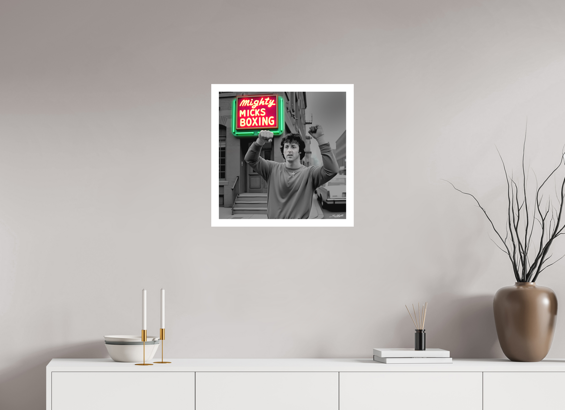 Rocky Balboa ( Sylvester Stallone ) Photographic pop-art print by artist Louis Sidoli. Available to purchase at Iconic Galleries. 