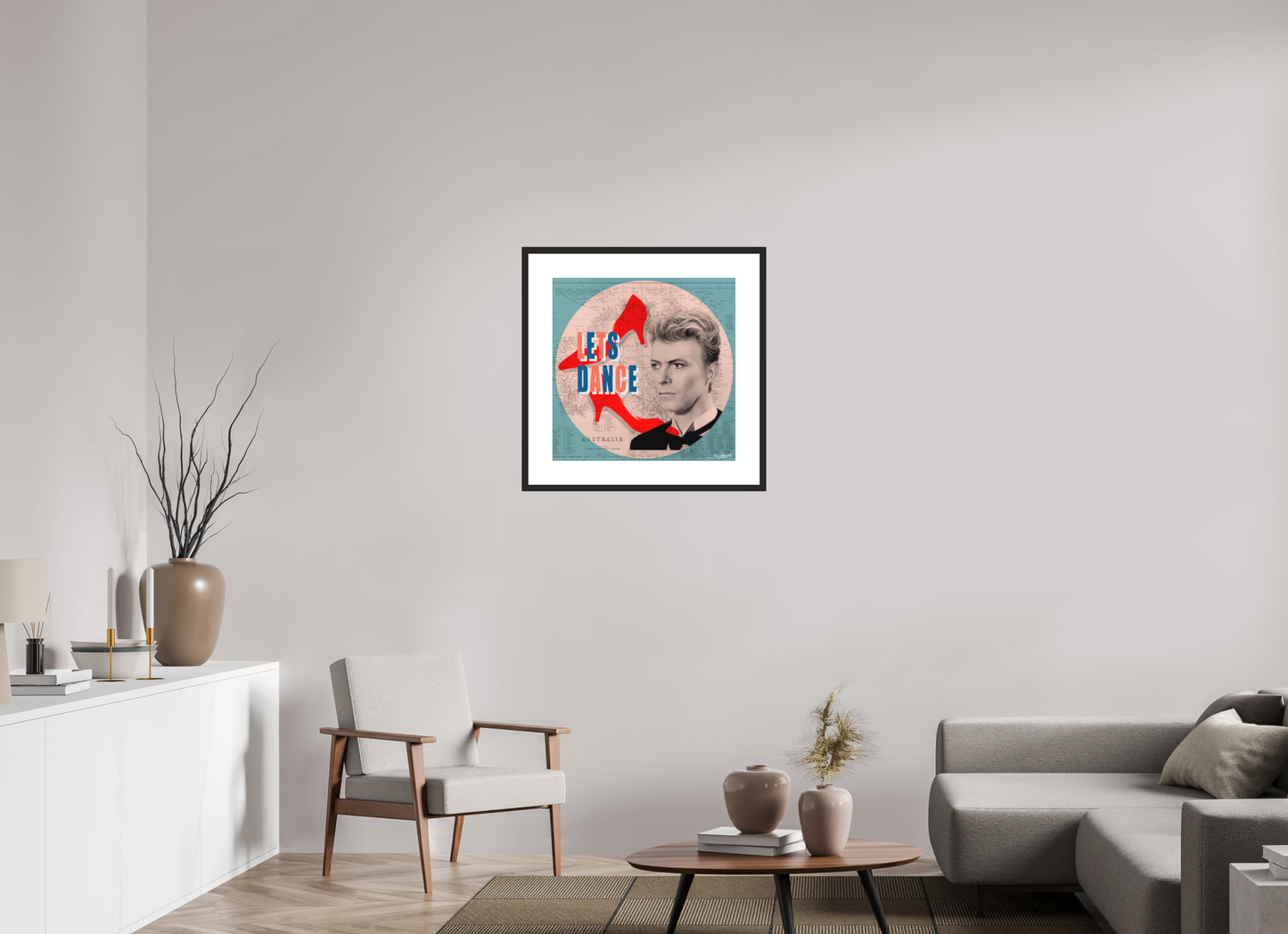"Let's Dance" David Bowie print by artist Louis Sidoli. Available to purchase at Iconic Galleries. 