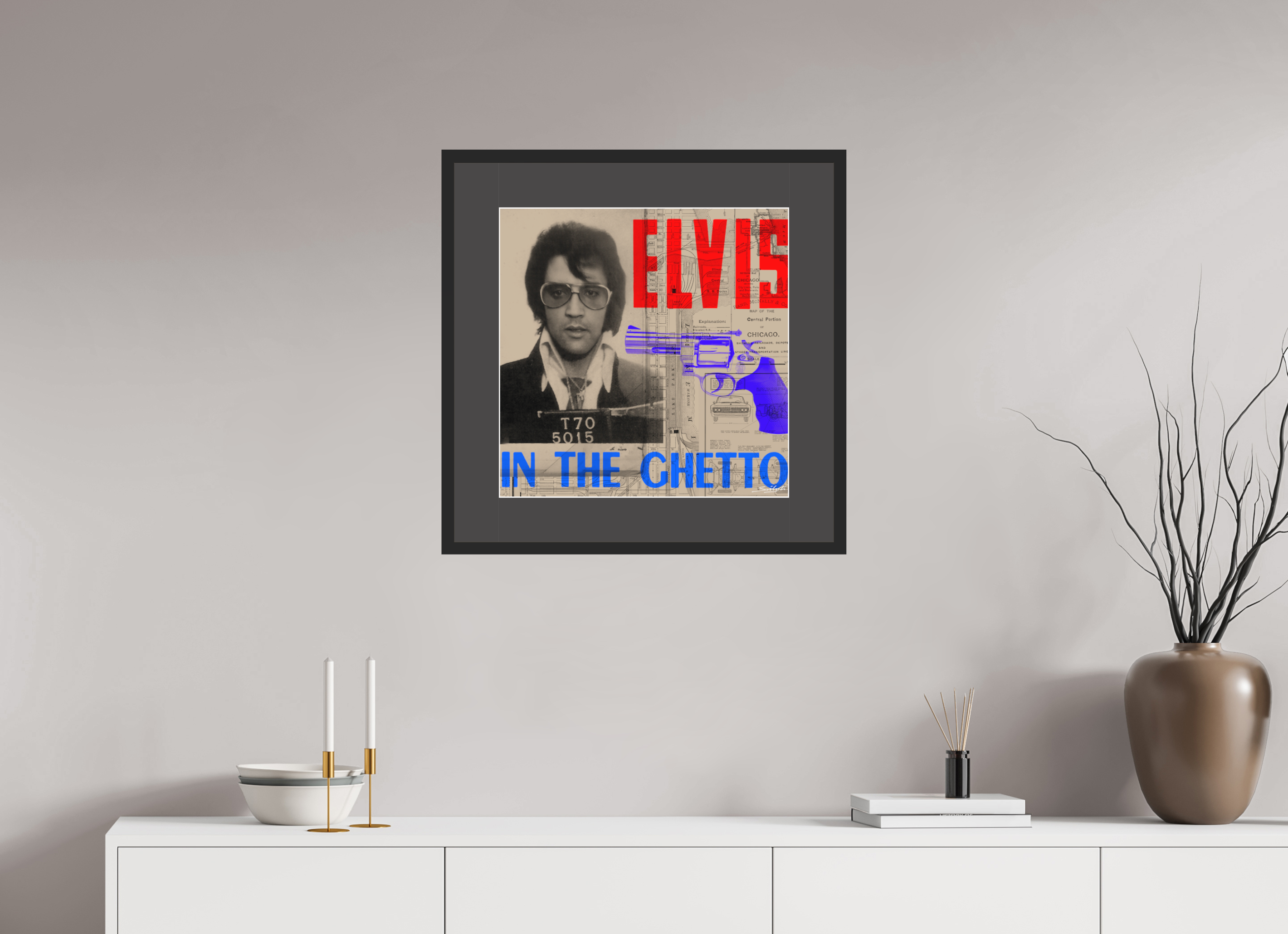 In The Ghetto ( Elvis Presley ) Print by artist Louis Sidoli. Available to purchase at Iconic Galleries.
