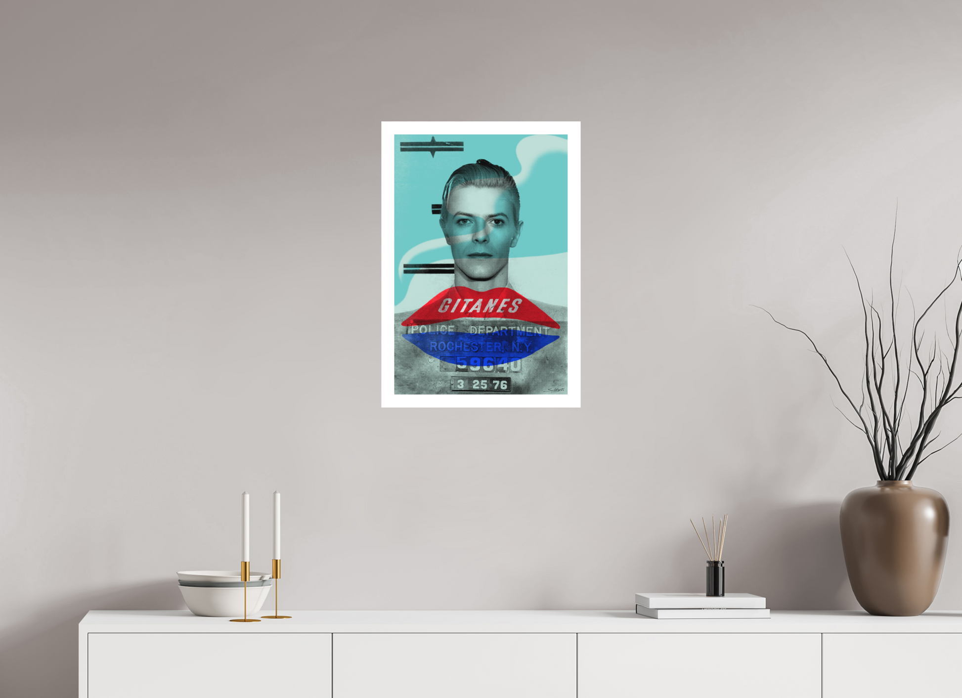 Time Takes A Cigarette (Rock N Roll Suicide - David Bowie). Photographic pop-art print by artist Louis Sidoli. Available to purchase at Iconic Galleries. 