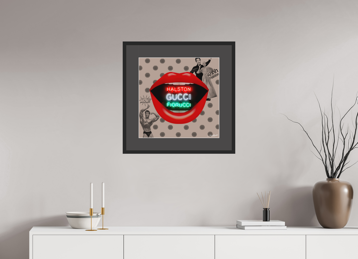 He's The Greatest Dancer ( Halston, Gucci Fiorucci ) - Sister Sledge. Neon print by artist Louis Sidoli. Available to purchase at Iconic Galleries.