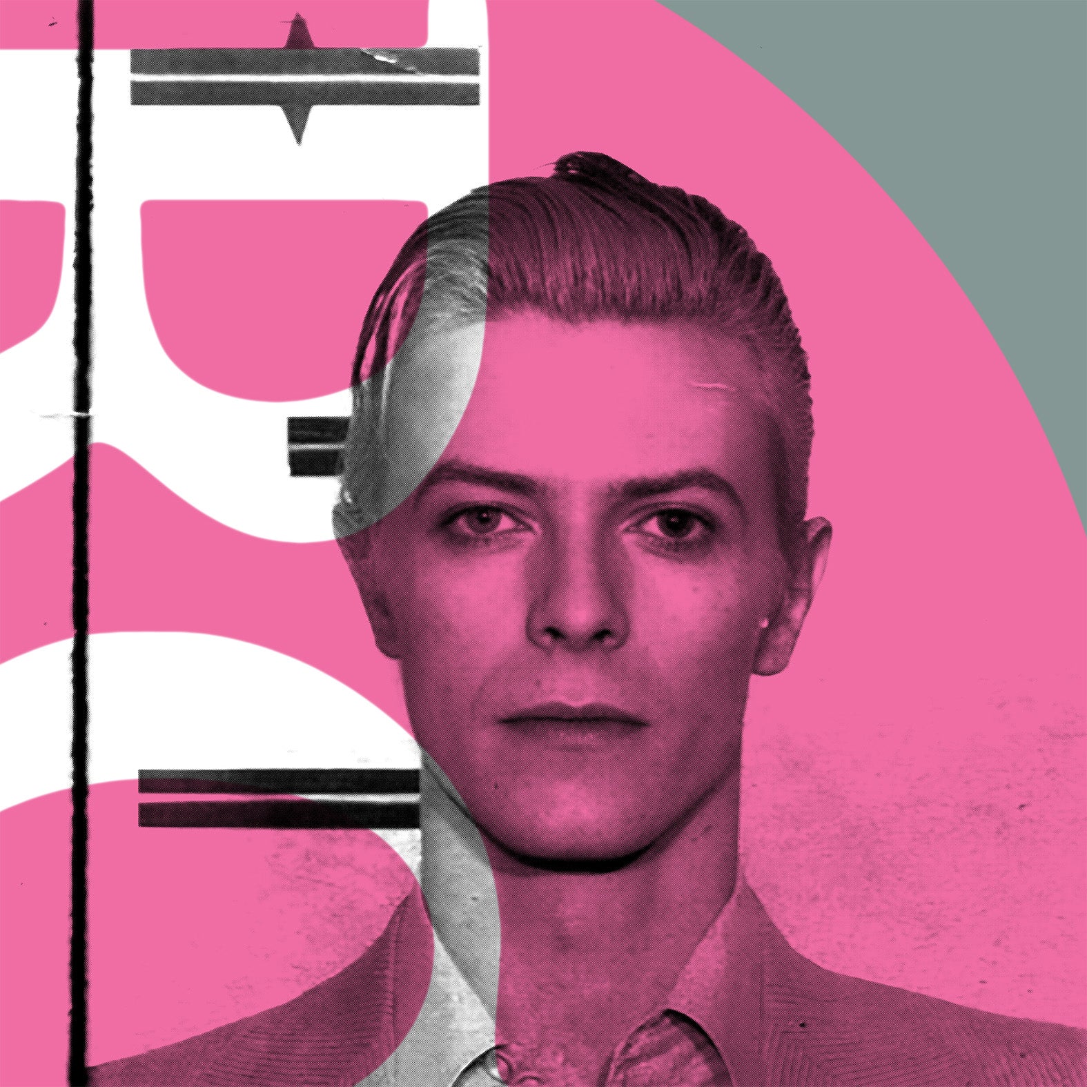 "RCA" David Bowie (Most Wanted)  mugshot art. print by artist Louis Sidoli. Available to purchase at Iconic Galleries. 
