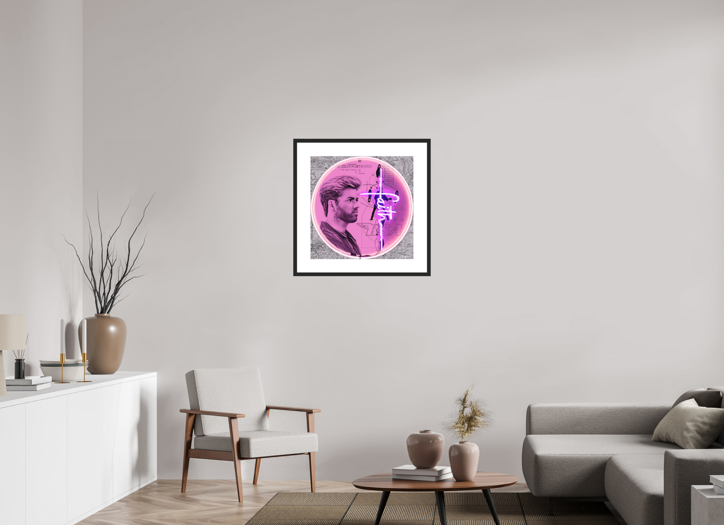 Faith ( George Michael ) Photographic pop-art print by artist Louis Sidoli. Available to purchase at Iconic Galleries. 