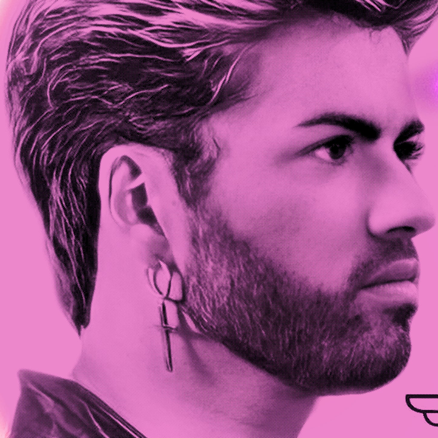 Faith ( George Michael ) Photographic pop-art print by artist Louis Sidoli. Available to purchase at Iconic Galleries. 