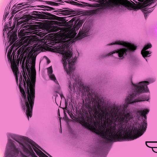 Faith ( George Michael ) Photographic pop-art print by artist Louis Sidoli. Available to purchase at Iconic Galleries. 
