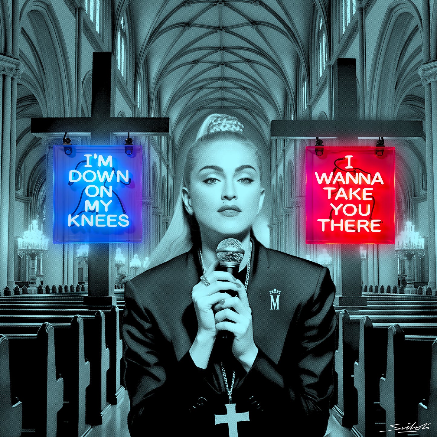 Like A Prayer ( Madonna ) Photographic pop-art print by artist Louis Sidoli. Available to purchase at Iconic Galleries. 