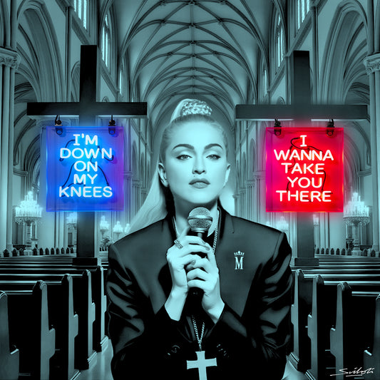 Like A Prayer ( Madonna ) Photographic pop-art print by artist Louis Sidoli. Available to purchase at Iconic Galleries. 