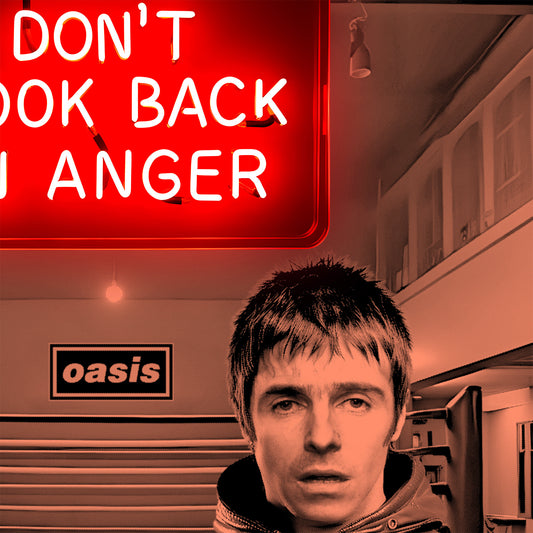 Don't Look Back In Anger (Oasis) Photographic pop-art print by artist Louis Sidoli. Available to purchase at Iconic Galleries. 