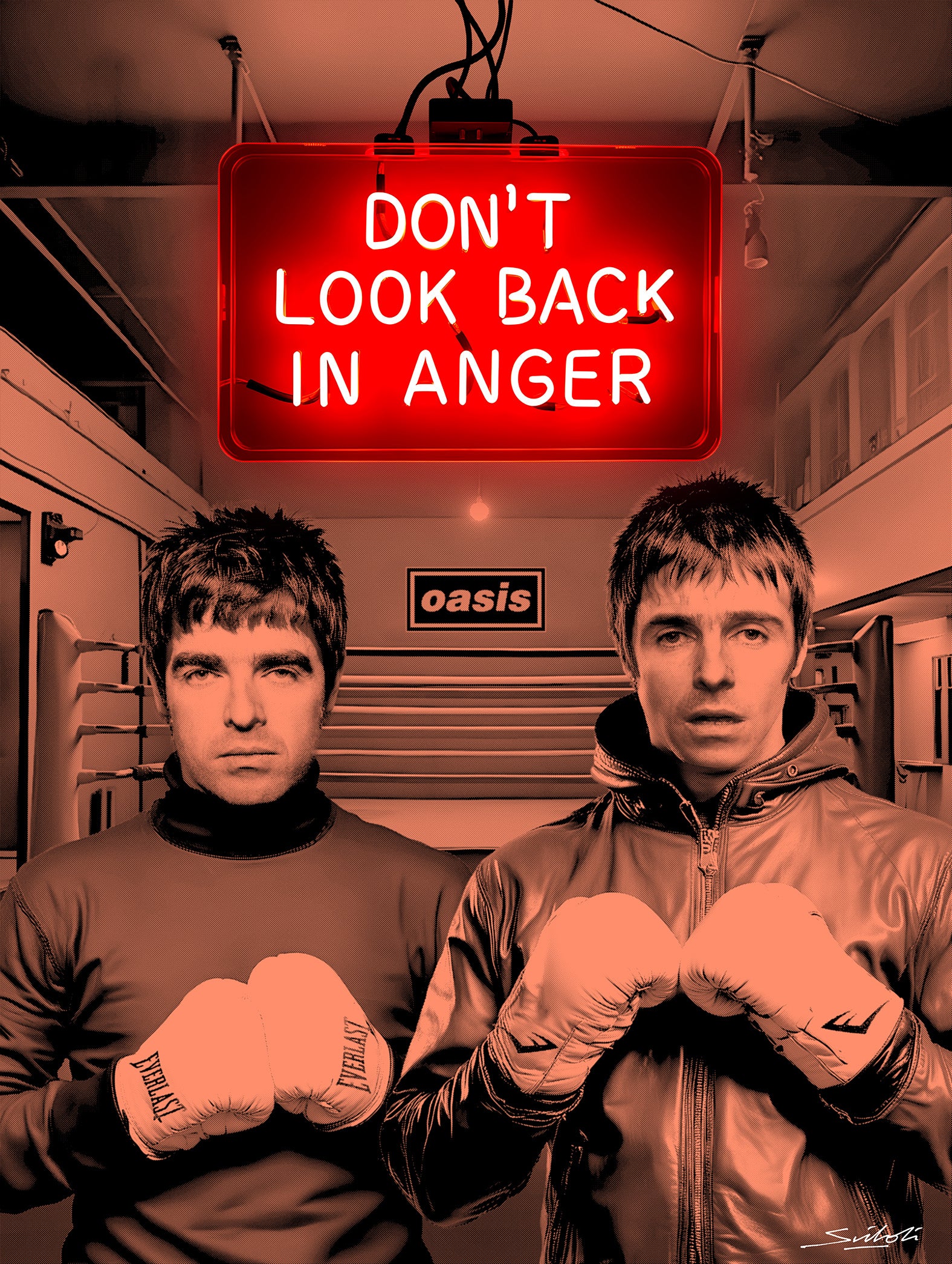 Don't Look Back In Anger (Oasis) Photographic pop-art print by artist Louis Sidoli. Available to purchase at Iconic Galleries. 