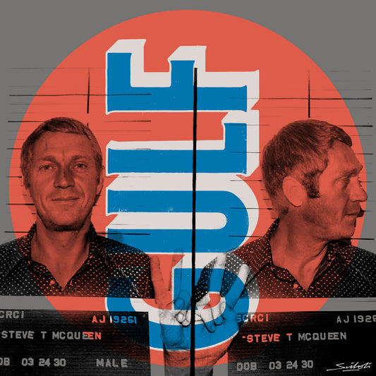 "Gulf" Steve McQueen (Most Wanted)  print by artist Louis Sidoli. Available to purchase at Iconic Galleries. 