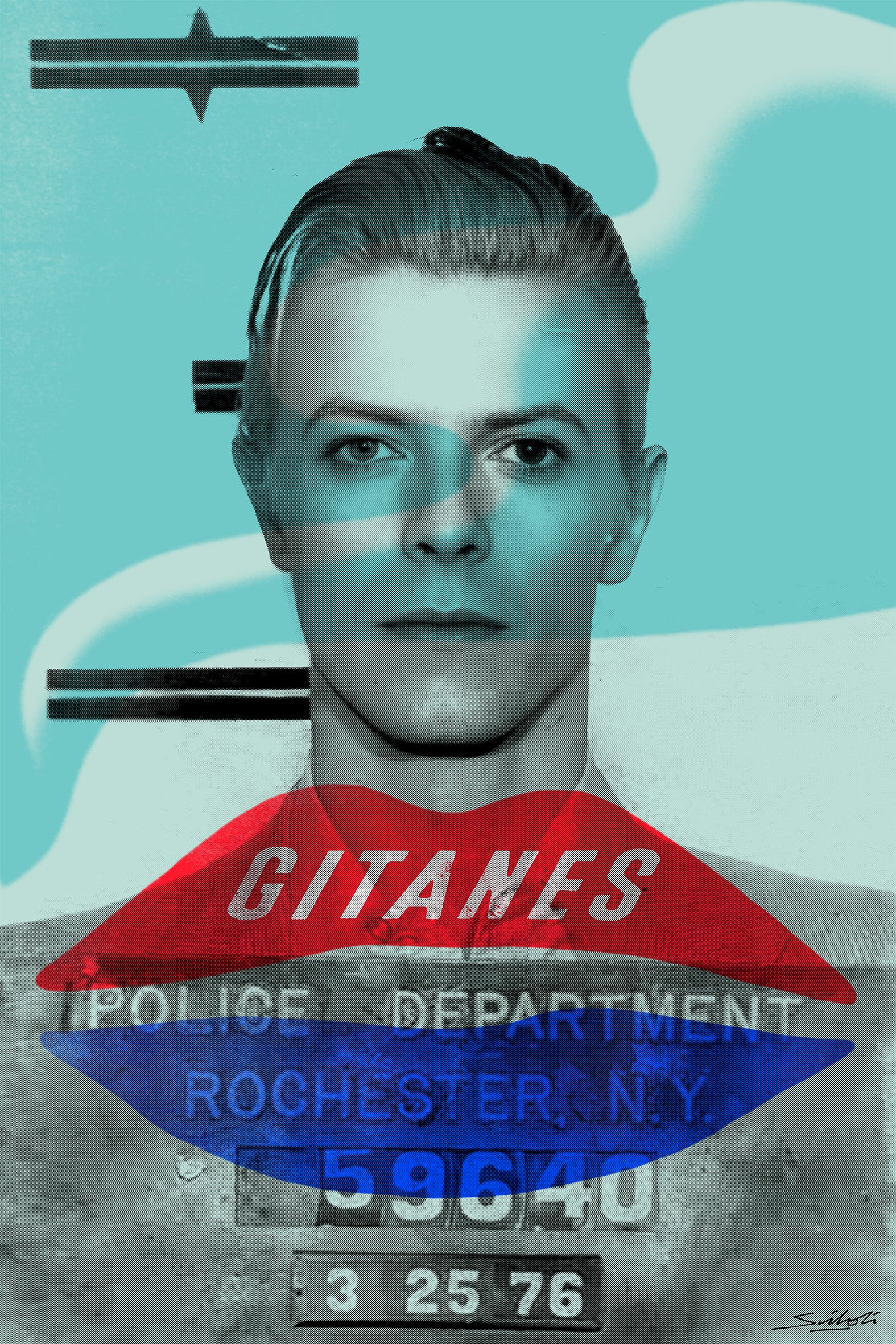 Time Takes A Cigarette (Rock N Roll Suicide - David Bowie). Photographic pop-art print by artist Louis Sidoli. Available to purchase at Iconic Galleries. 