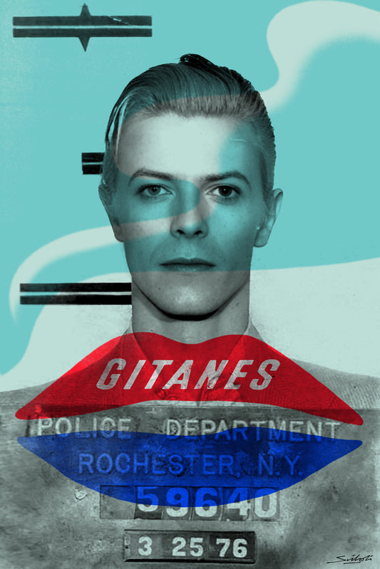 Time Takes A Cigarette (Rock N Roll Suicide - David Bowie). Photographic pop-art print by artist Louis Sidoli. Available to purchase at Iconic Galleries. 